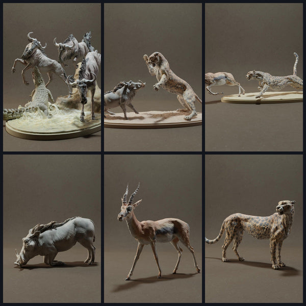 Dit beeld is de categorieafbeelding voor de release 23_03: Savannen-dierminiaturen en dierfiguren voor diorama en modelbouw