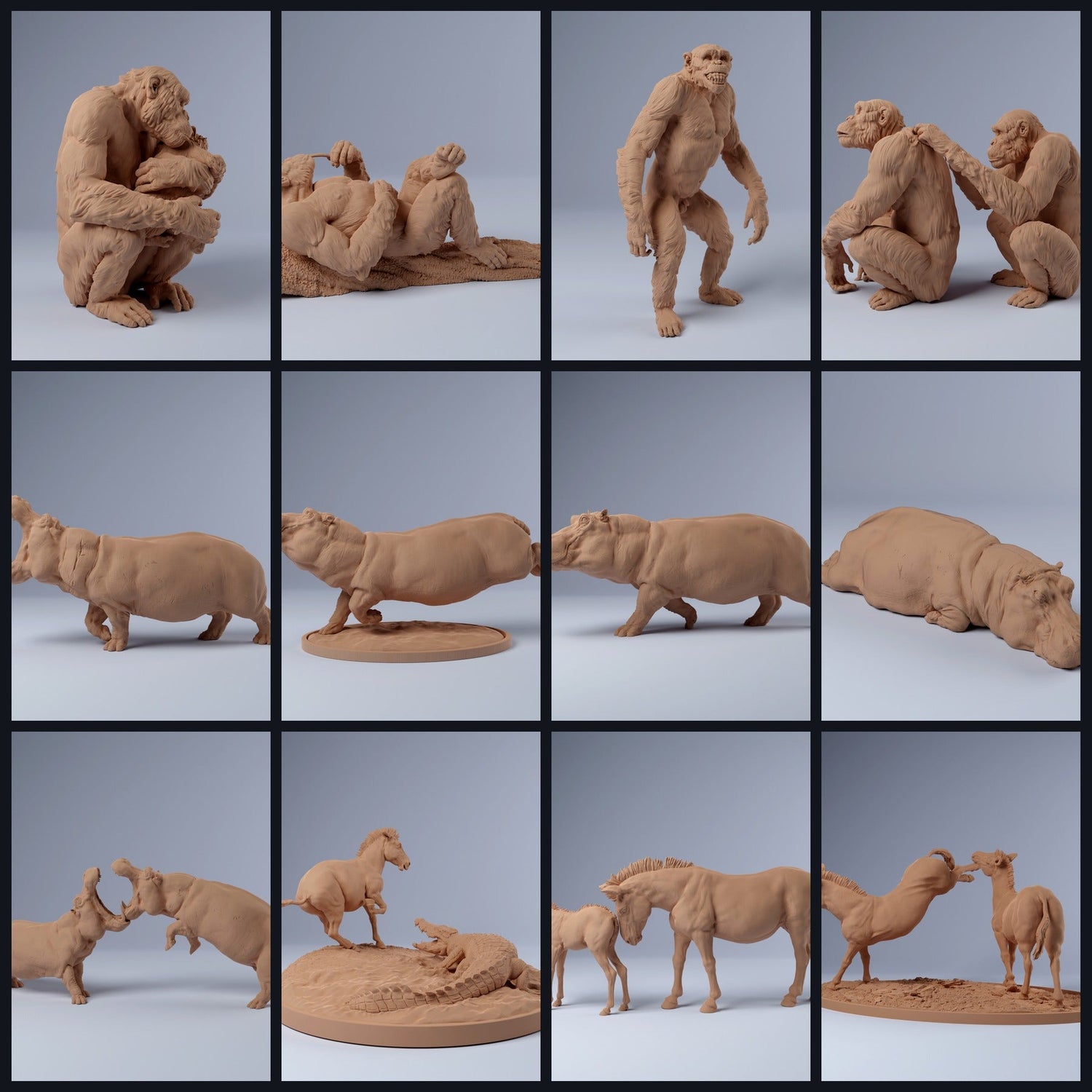 Dit beeld is de categoriefoto voor de release 24_03: Savannen-dierminiaturen voor diorama en modelbouw