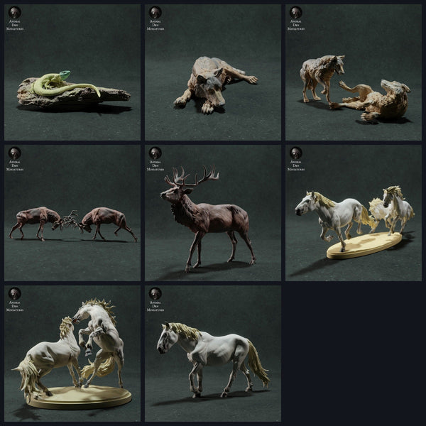 Dit beeld is de categoriefoto voor de release 22_11: Wildtierminiaturen und Tierfiguren für Diorama und Modellbau