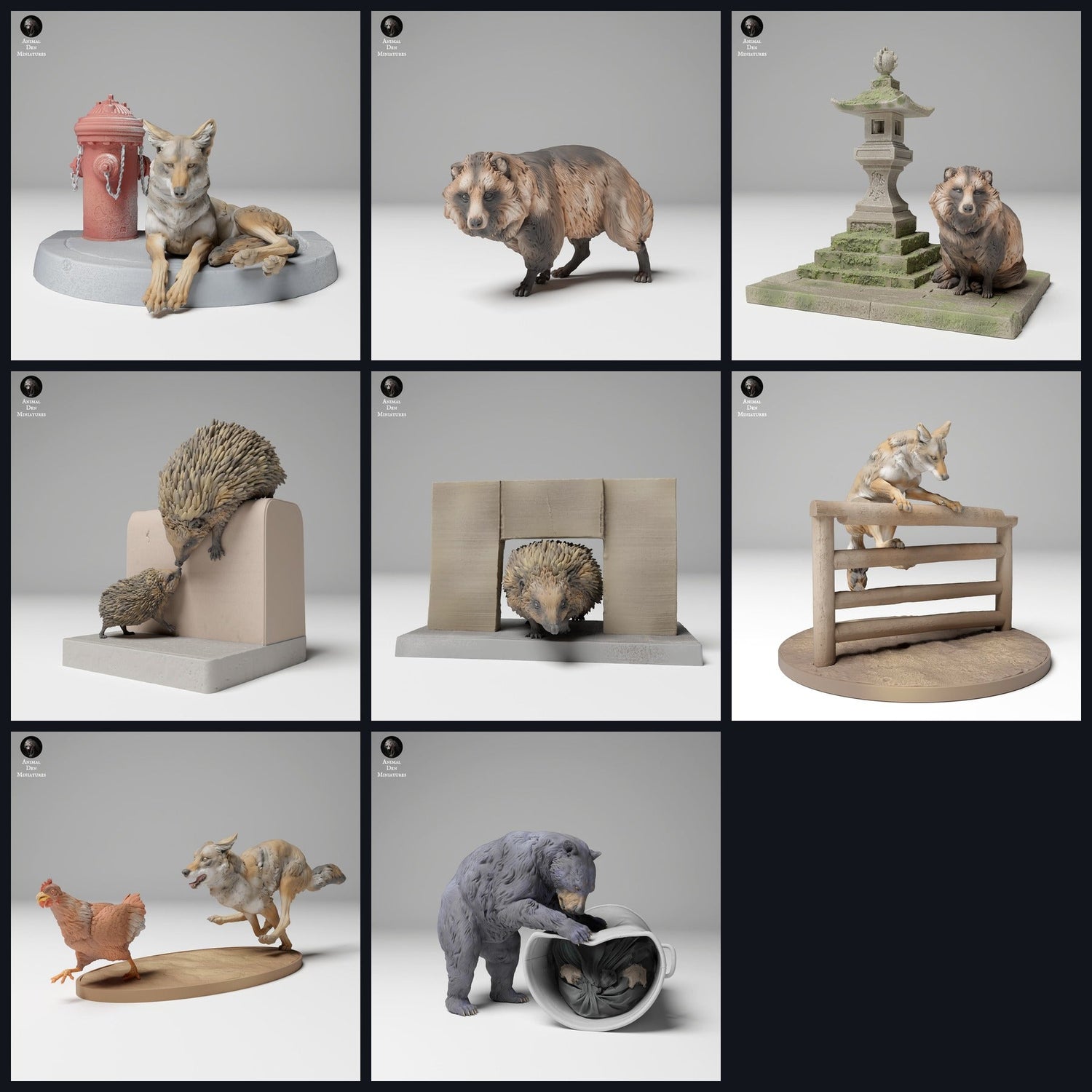 Dit beeld is de categoriefoto voor de release 24_11: Städtische Tierfiguren und Tierminiaturen für Diorama und Modellbau