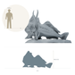 Productfoto dierenfiguur Animal Den Miniatures 1: zeedier dierenfiguur: rode handvis (26_09_01)