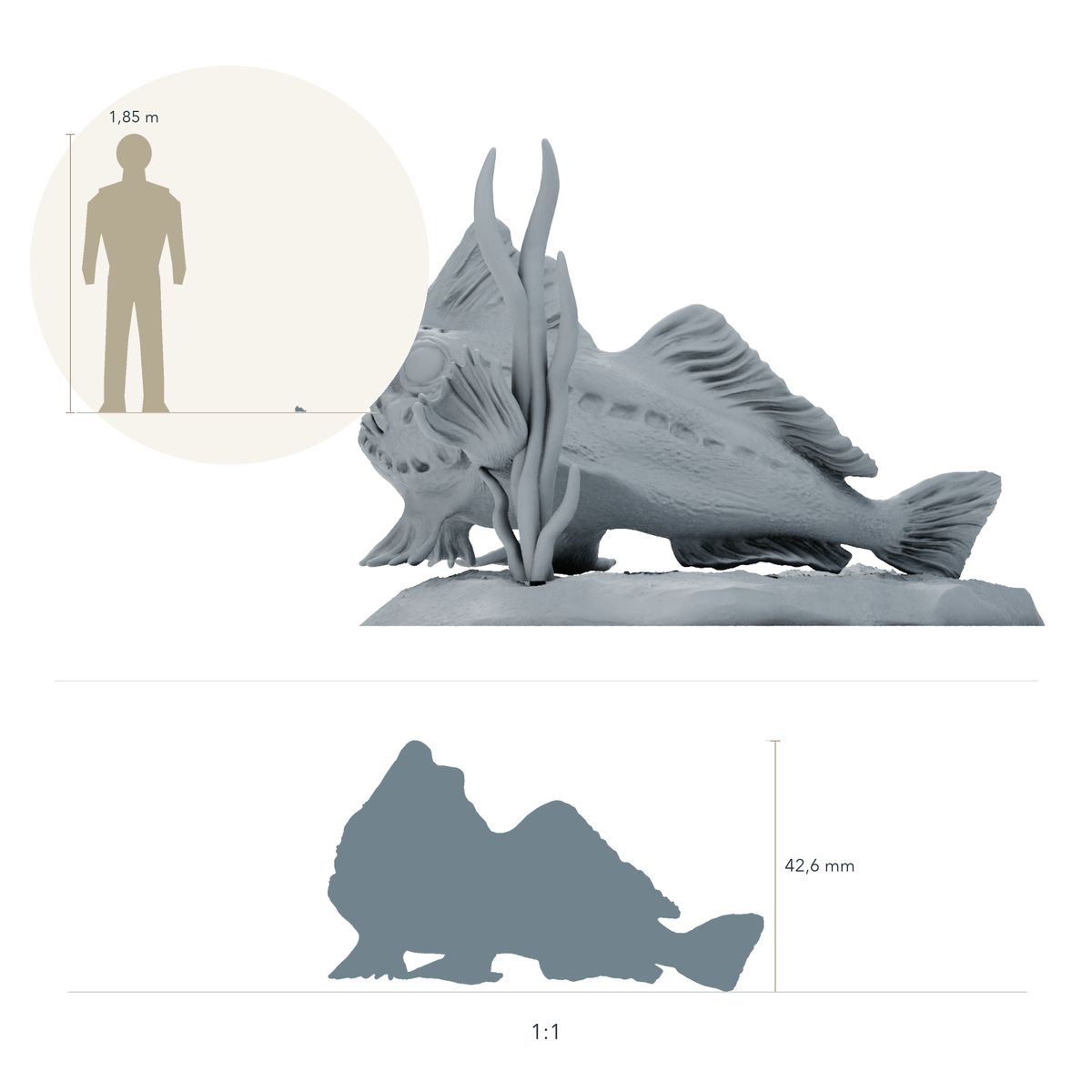 Productfoto dierenfiguur Animal Den Miniatures 1: zeedier dierenfiguur: rode handvis (26_09_01)