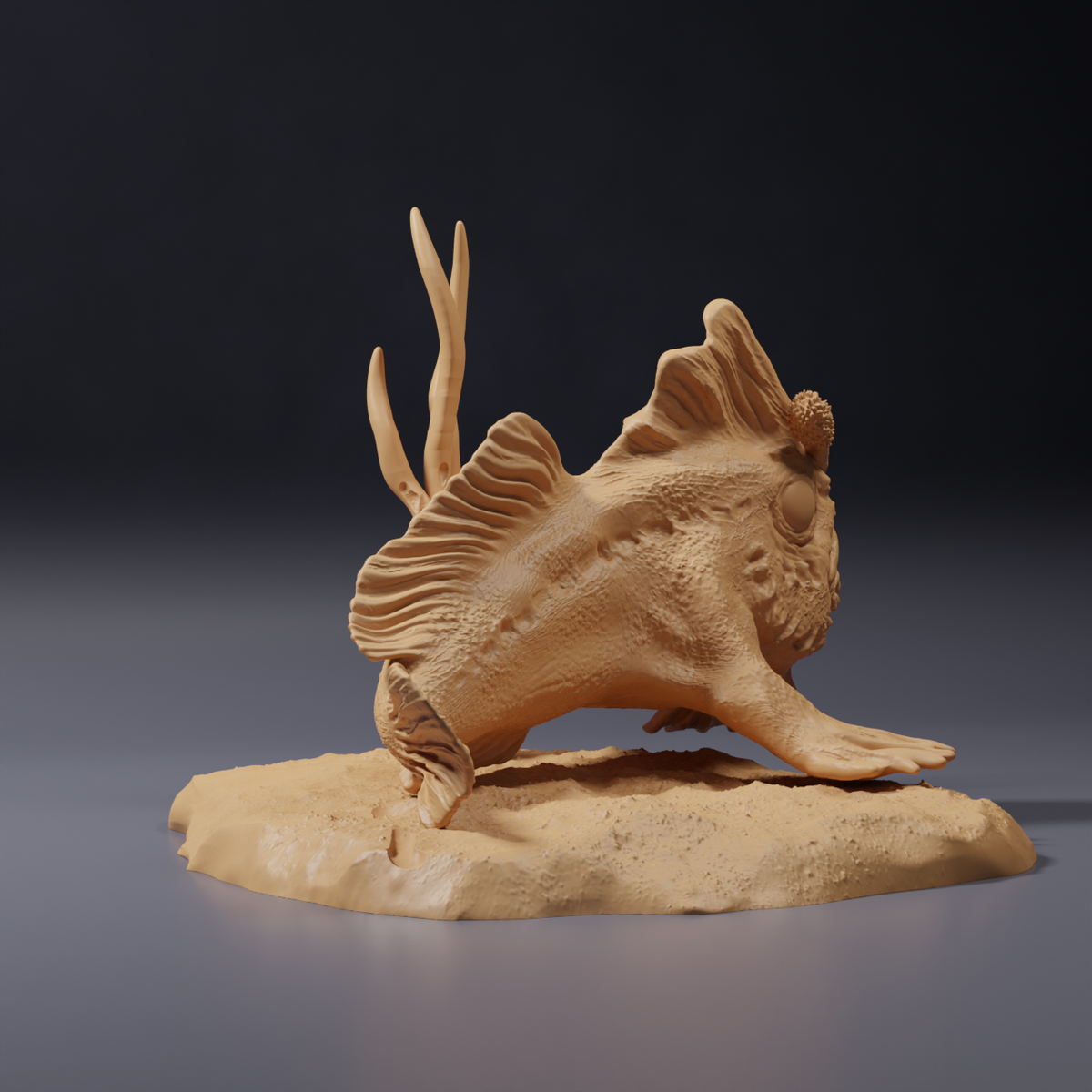Productfoto dierenfiguur Animal Den Miniatures 5: zeedierfiguur: rood handvisje (26_09_01)