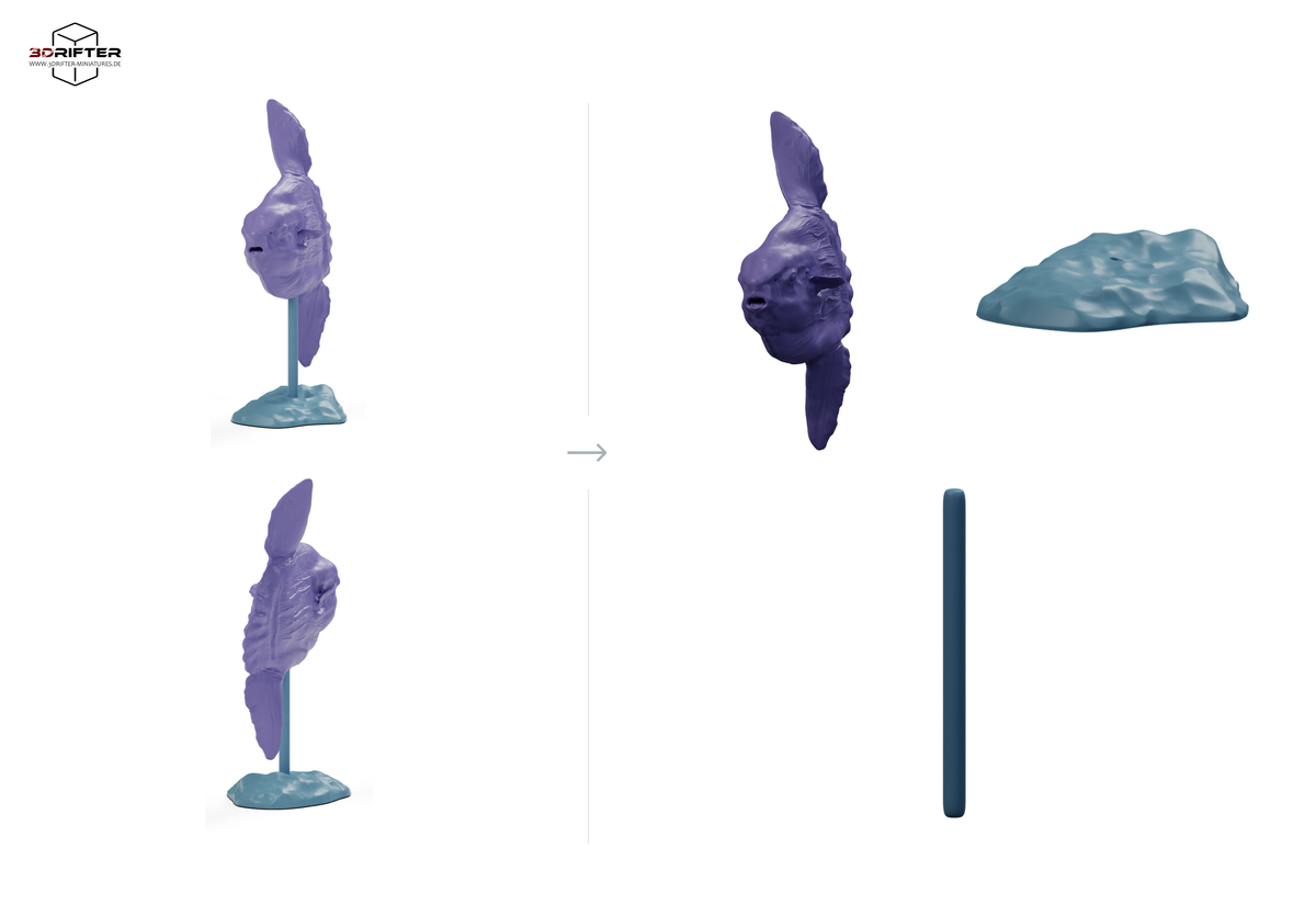 Productfoto dierenfiguur Animal Den Miniatures 2: zeedierfiguur: maanvis (26_09_06)