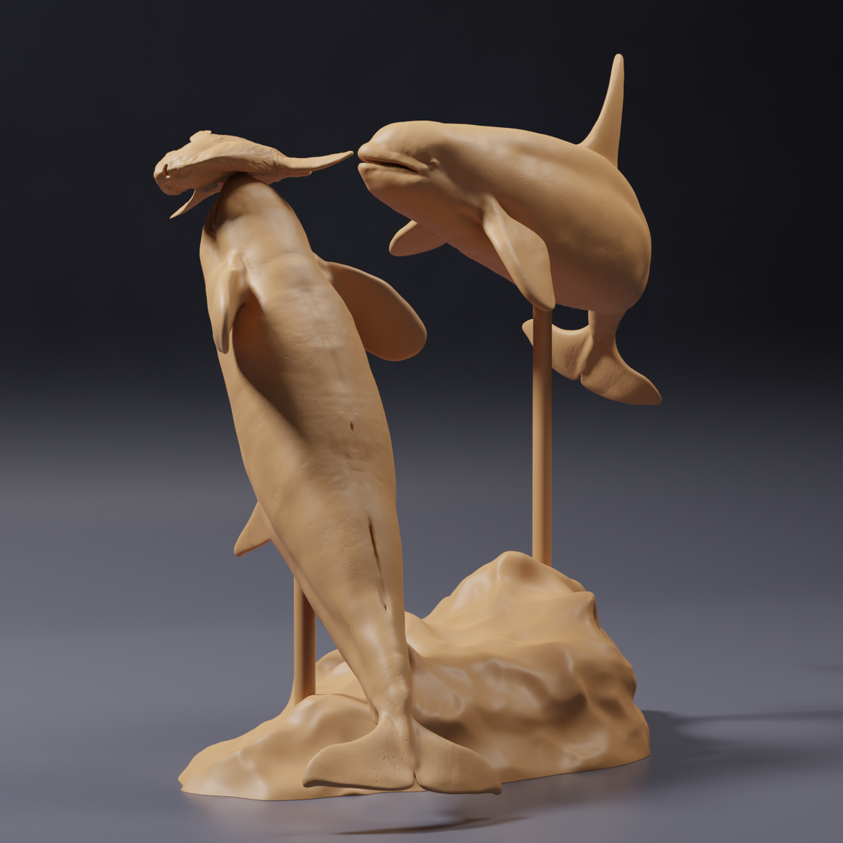 Productfoto dierenfiguur Animal Den Miniatures 0: zeedierenfiguren: maanvis en orka’s (26_09_07)