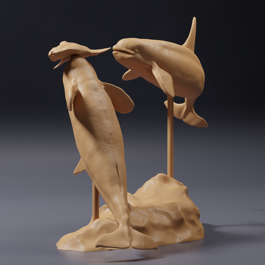 Productfoto dierenfiguur Animal Den Miniatures 0: zeedierenfiguren: maanvis en orka’s (26_09_07)