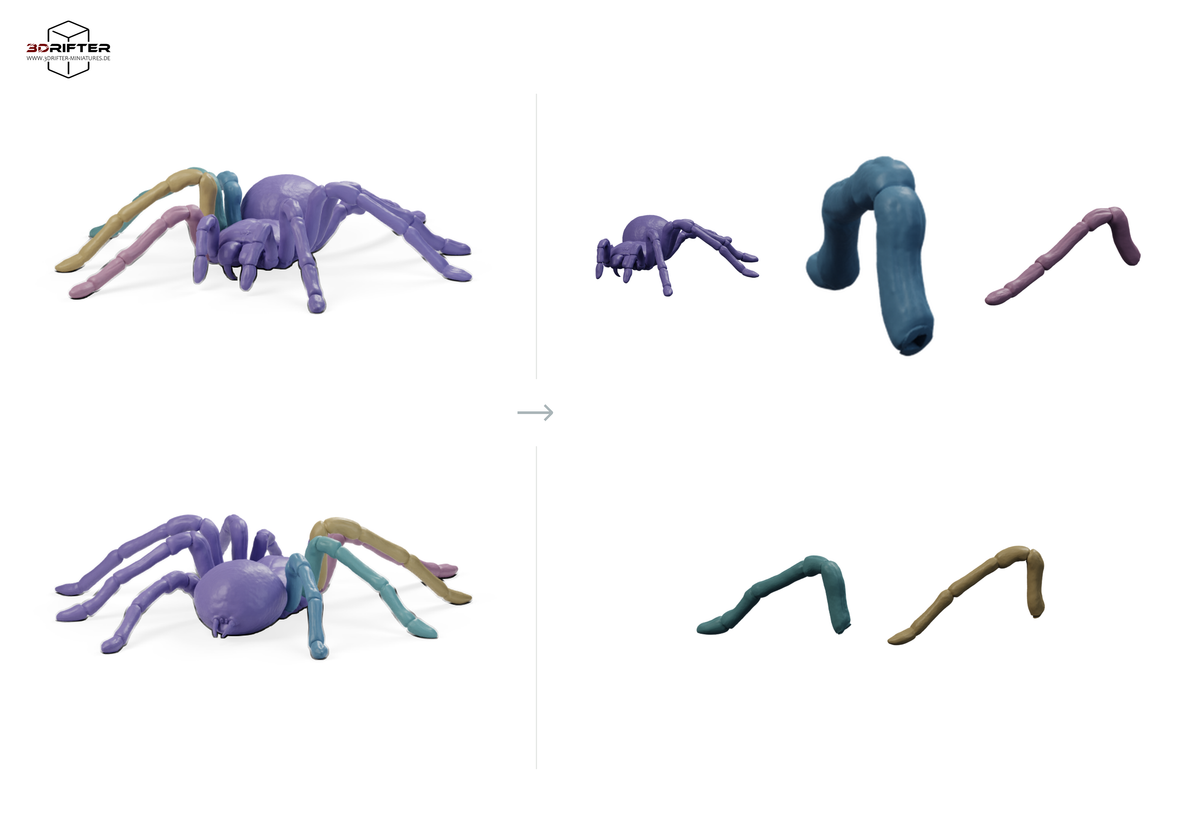 Productfoto dierenfiguur Animal Den Miniatures 2: spinachtige figuur: Goliathvogelspin (26_10_01)