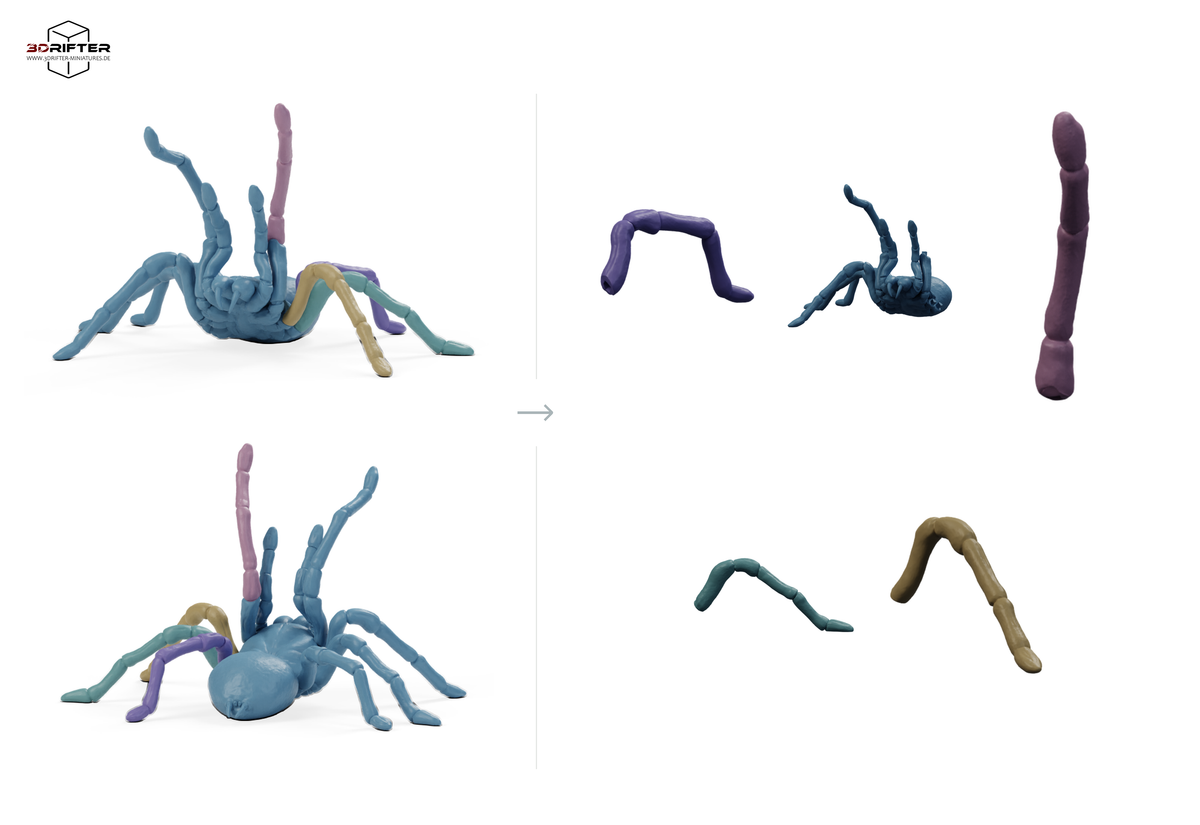 Productfoto dierenfiguur Animal Den Miniatures 2: spinnenfiguur: Goliathvogelspin - dreighouding (26_10_02)