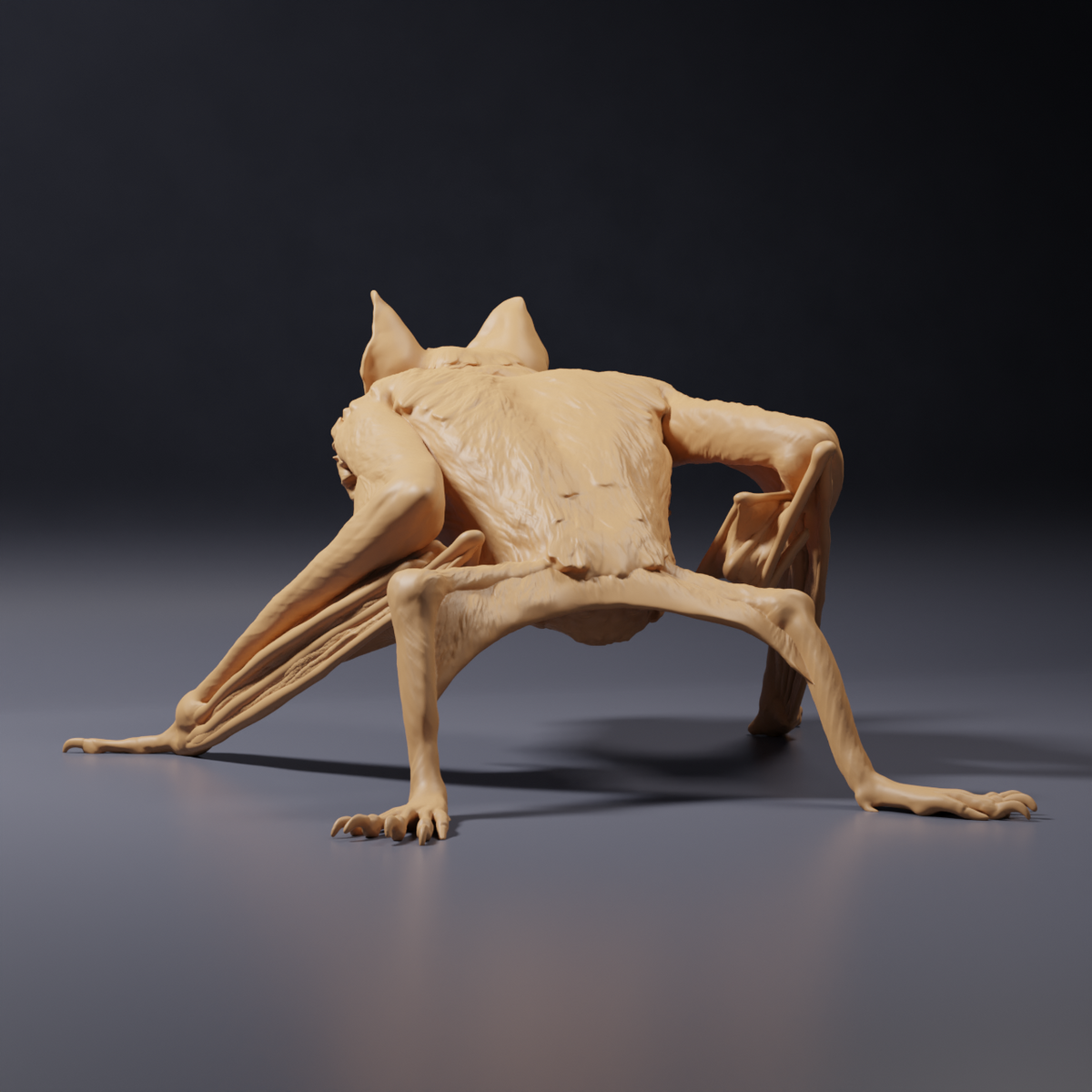 Productfoto dierenfiguur Animal Den Miniatures 3: Vleermuisfiguur: gewone vampier - gehurkt (26_10_04)