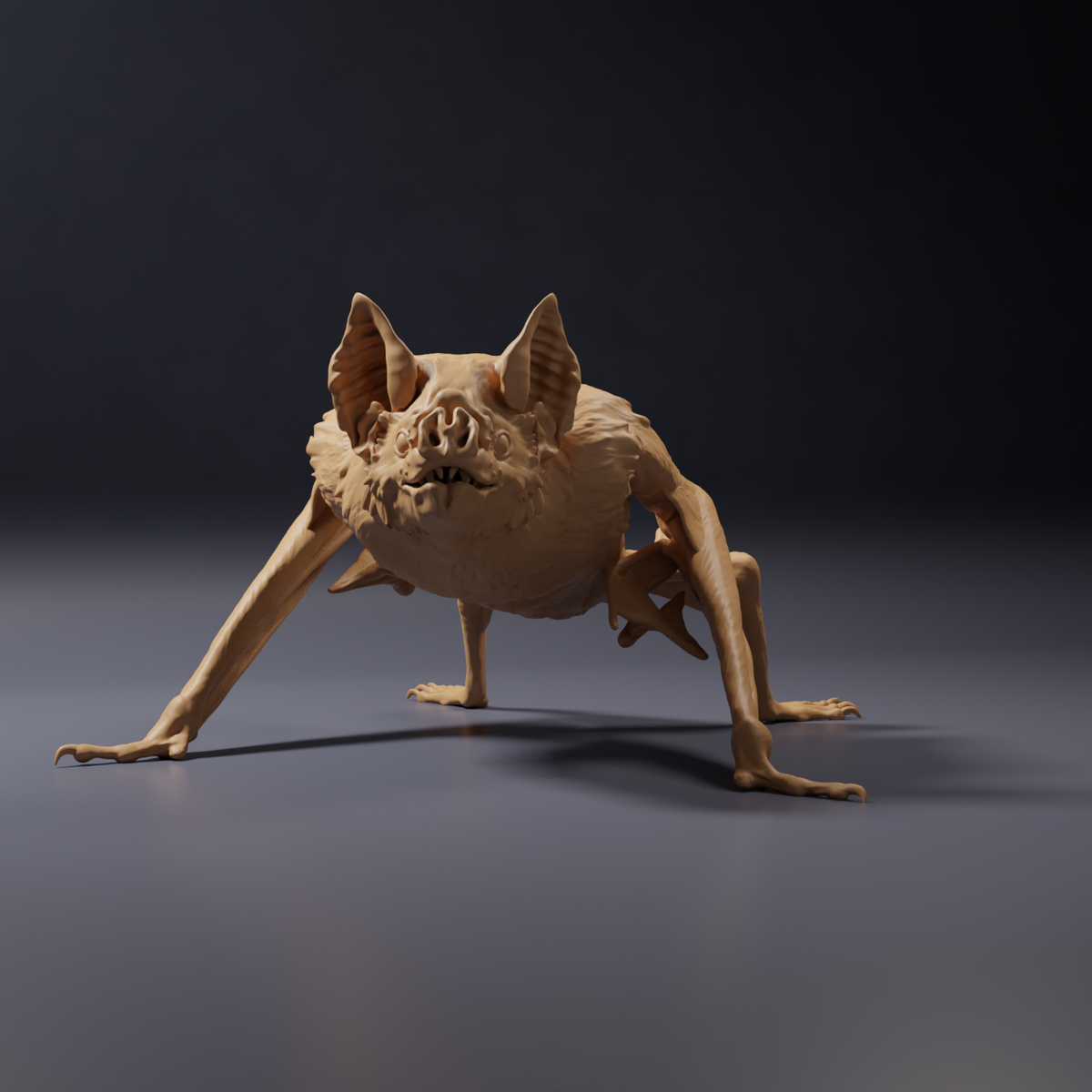 Productfoto dierenfiguur Animal Den Miniatures 0: Vleermuisdierenfiguur: gewone vampier - gehurkt (26_10_04)
