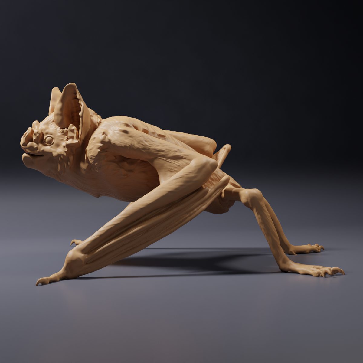 Productfoto dierenfiguur Animal Den Miniatures 2: Vleermuisdierenfiguur: gewone vampier - gehurkt (26_10_04)