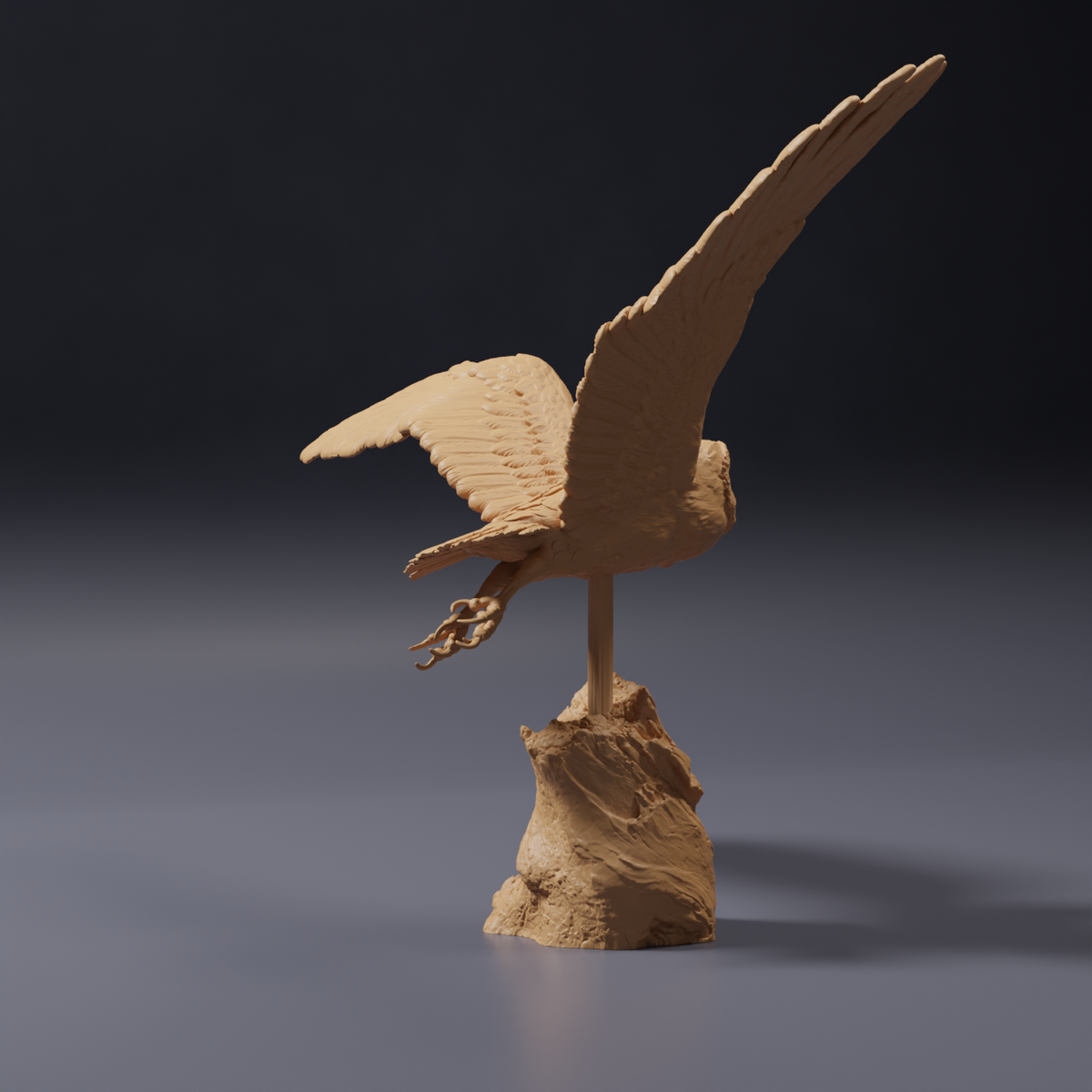 Productfoto dierenfiguur Animal Den Miniatures 4: wildfiguur: Amerikaanse kerkuil - vliegend (26_10_07)