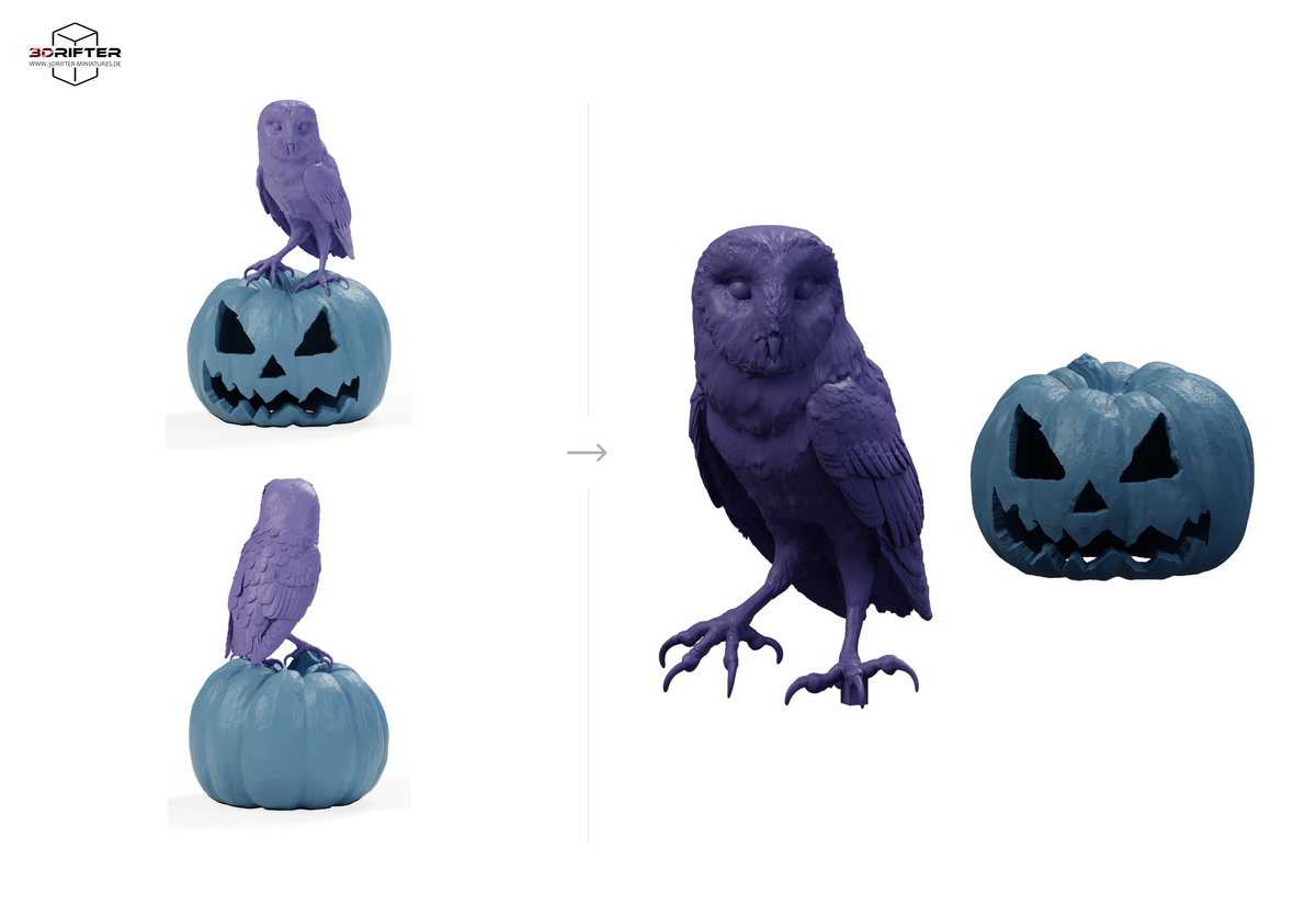Productfoto dierfiguur Animal Den Miniatures 0: wild dier: Amerikaanse kerkuil (26_10_08)