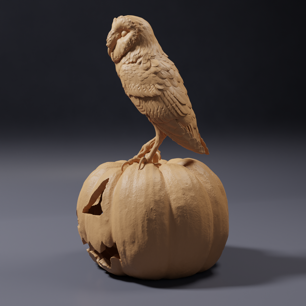 Productfoto dierfiguur Animal Den Miniatures 0: wild dier: Amerikaanse kerkuil (26_10_08)