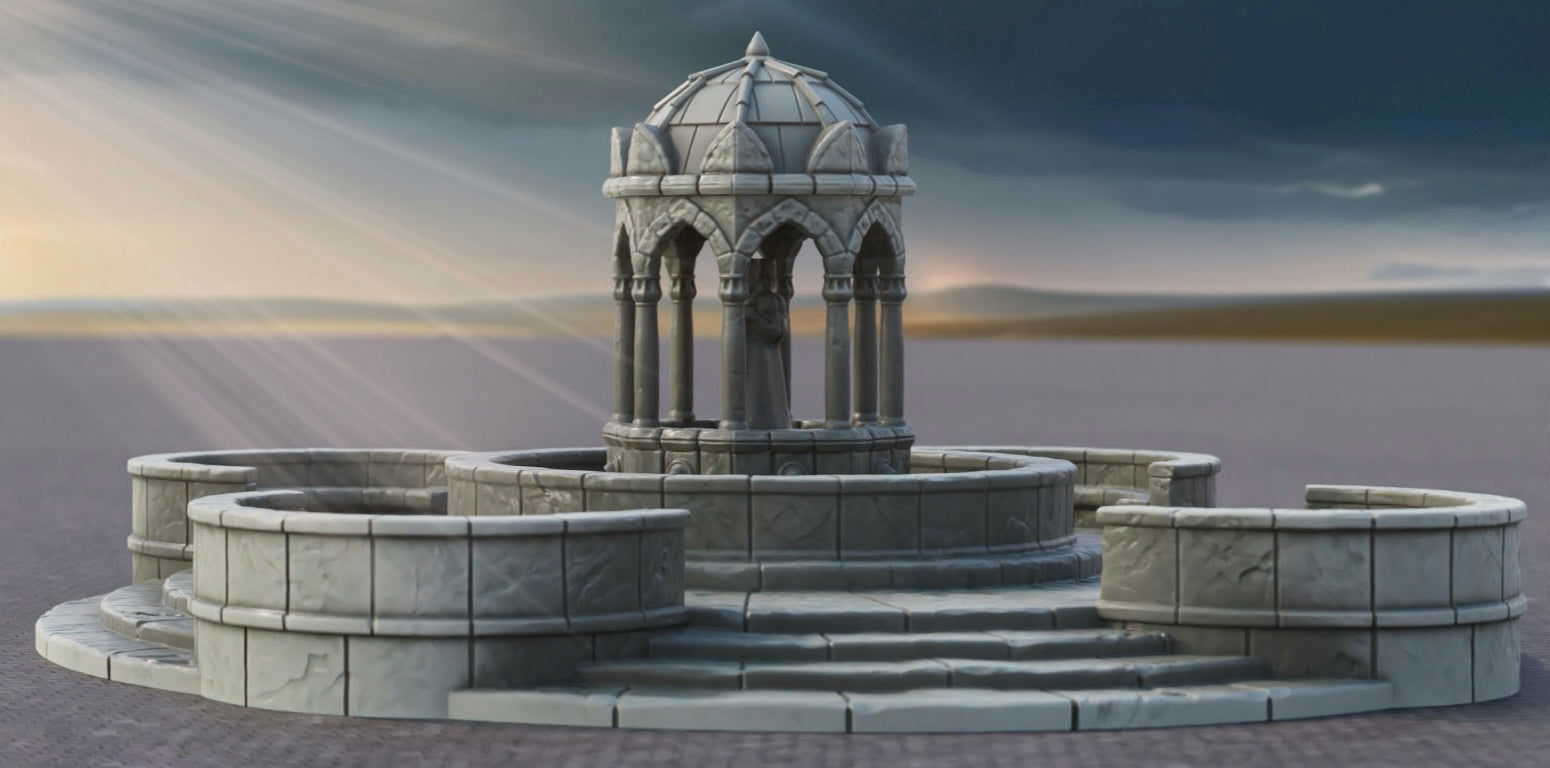 Produktfoto Tabletop 28mm The Printing Goes Ever On (TPGEO)  0: Brunnen A Ivory City - Fontaine Königreich Gonthan