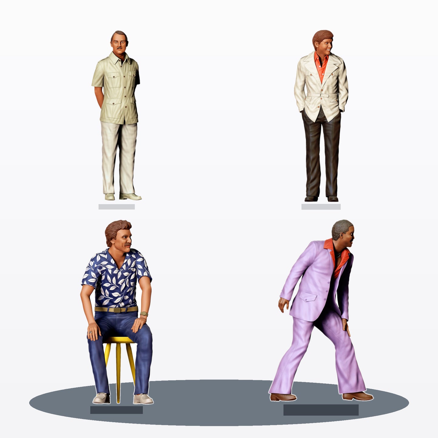 Diorama modelbouw productfoto 4: Diorama figuren-set: personages uit de jaren 80 (nr. S127)