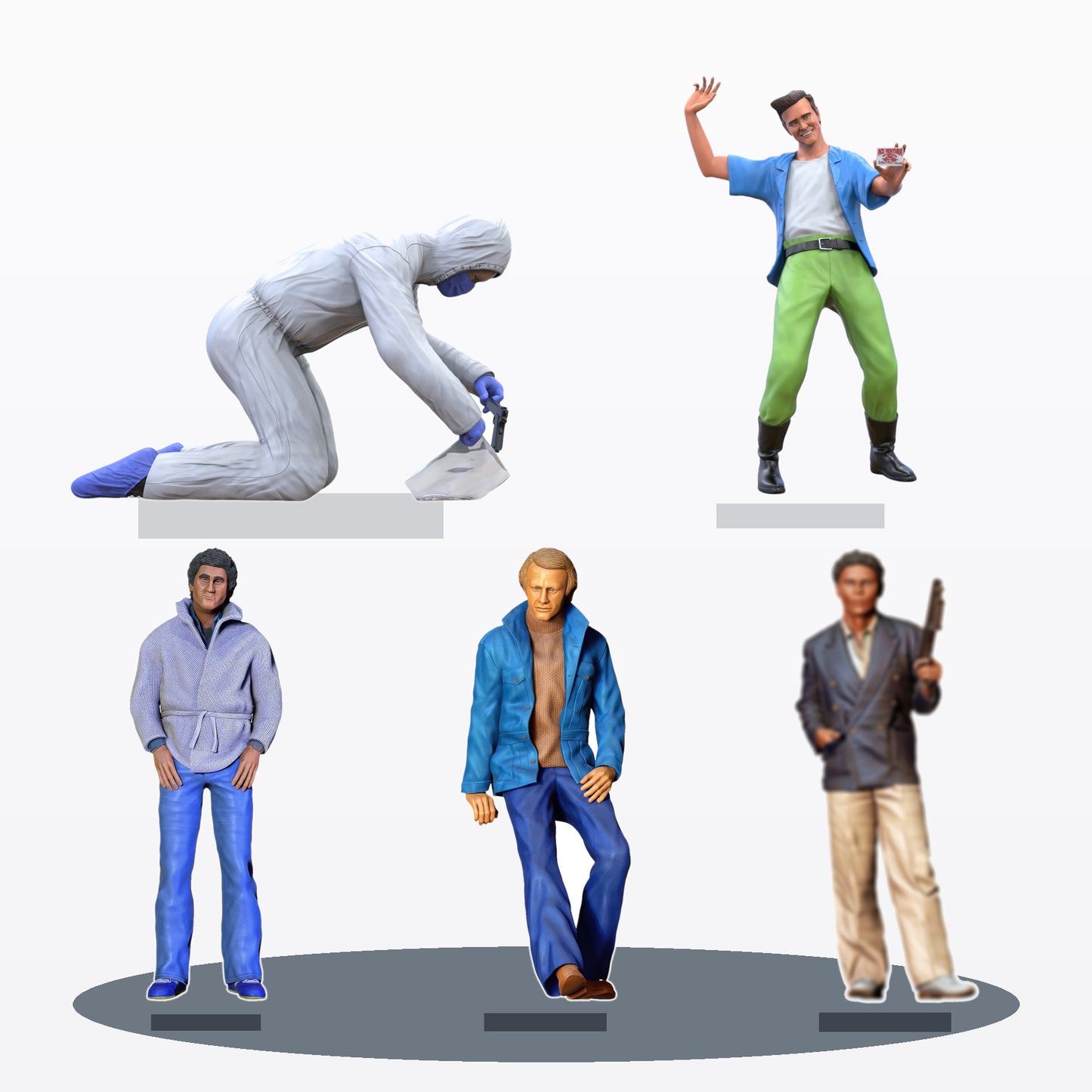 Diorama-modelbouw productfoto 1: Diorama figuren-set: forensisch en detective-team (nr. S97)