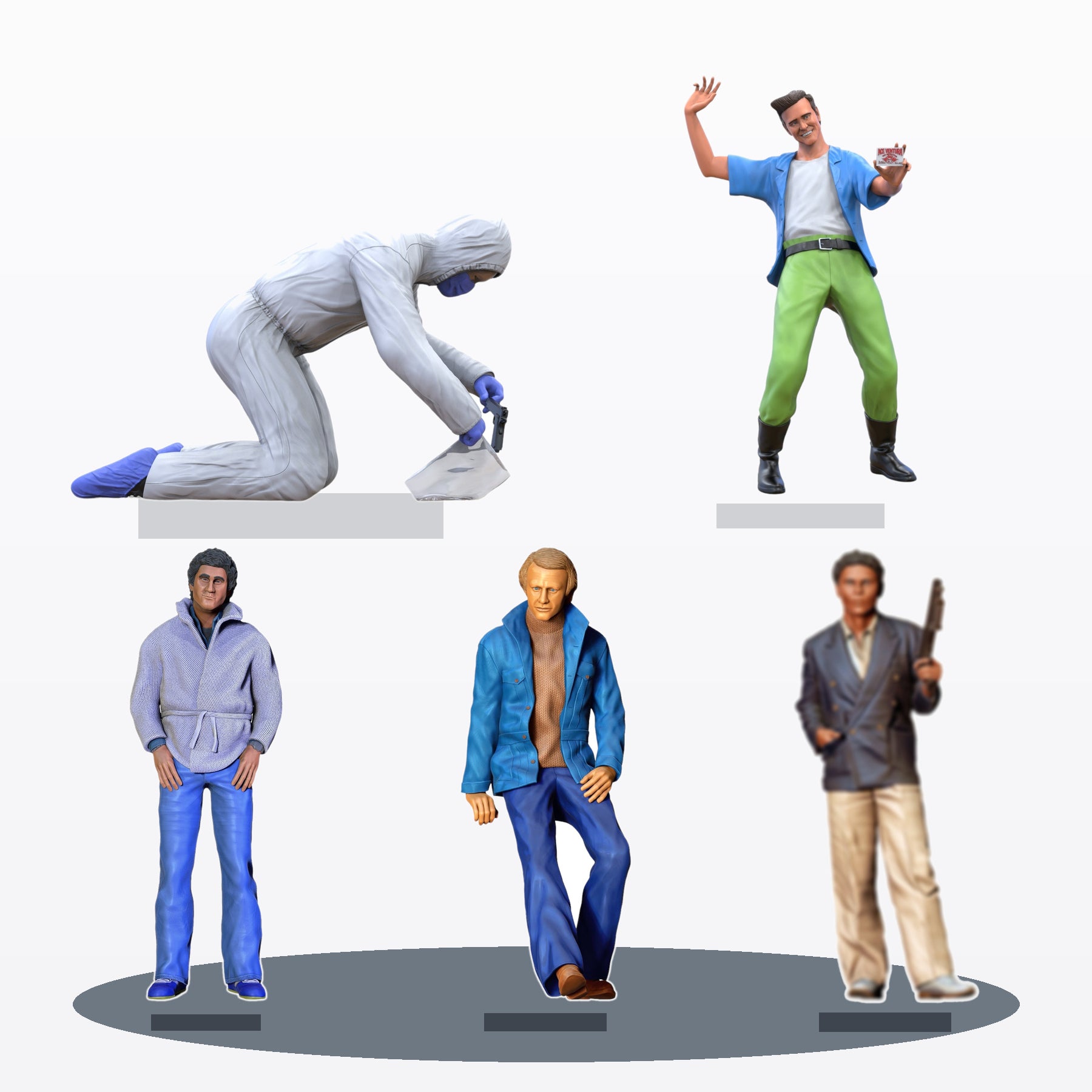 Diorama-modelbouw productfoto 1: Diorama figuren-set: forensisch en detective-team (nr. S97)