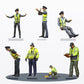 Diorama-modelbouw productfoto 1: Diorama figurenset: verkeerspolitie en wegcontrole (nr. S96)