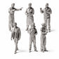 Diorama modelbouw productfoto 1: Diorama figuren-set: autospuiterij en carrosseriewerkplaats figuren-set (nr. S48) - 6 figuren