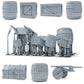 Dioramabouw productfoto 0: Diorama-miniaturen set: vaten, kratten, kist en handkar (h0_50)