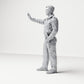 Diorama modelbouw productfoto 1: Staande figuur: Duitse politieagent in uniform met stopgebaar & uitrustingsriem (B018)