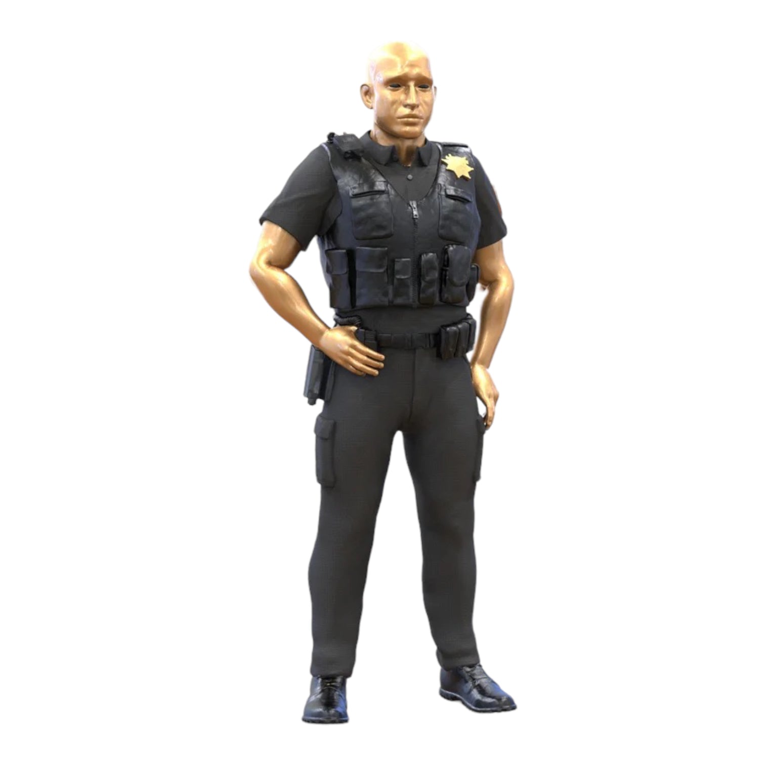 Diorama modelbouw productfoto 1: Diorama figurenset: Klassiek politieteam (nr. S95)