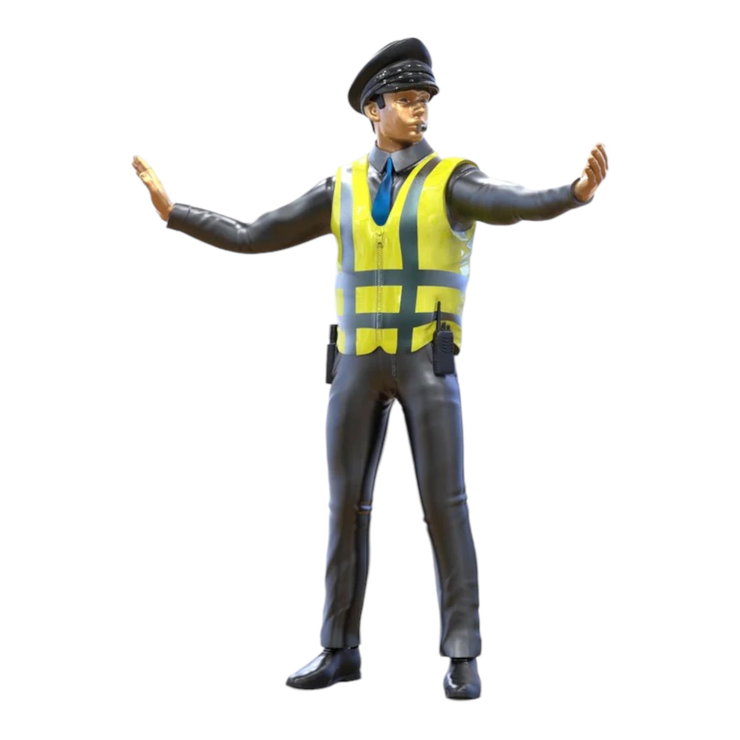 Diorama-modelbouw productfoto 2: Diorama-figurenset: verkeerspolitie en wegcontrole (nr. S96)