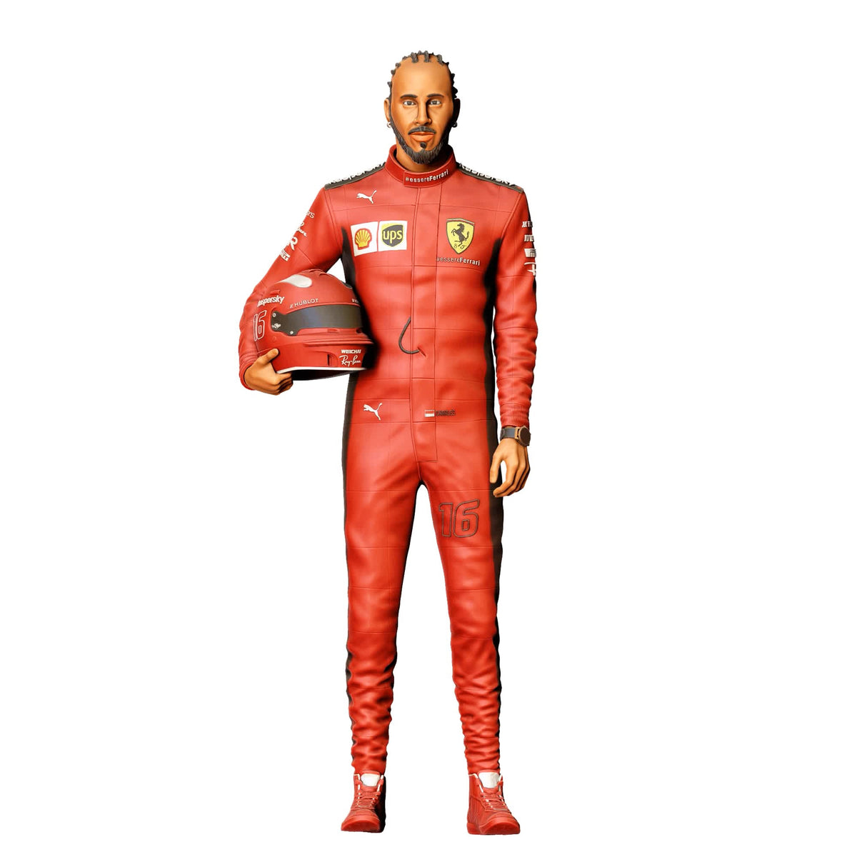 Diorama modelbouw productfoto 0: Diorama figuren-set: coureur en autosport (nr. S58)