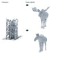 Diorama modelbouw productfoto 1: dioramaminiaturen wilde dieren: elandstier en elandkoe (h0_48)