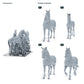 Dioramamodellen productfoto 1: dioramaminiaturen paarden: drie paarden en een veulen (h0_54)