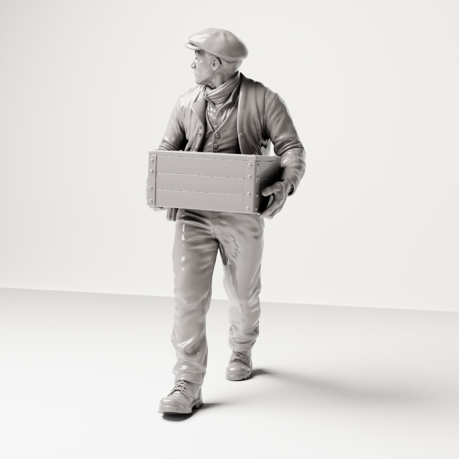 Diorama-modelbouw productfoto 1: Dioramafigurenset: Historische haven- en dokwerkers uit de jaren 1920-1930