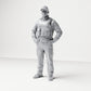 Diorama modelbouw productfoto 0: Staande figuur: Politieagent met pet en kogelwerend vest (B022)