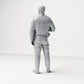 Diorama modelbouw productfoto 2: Staande figuur: Politieagent met radio, tactisch vest & uitrustingsgordel (B023)