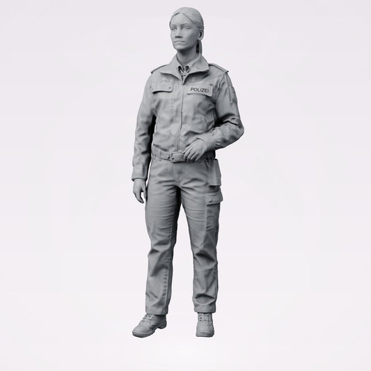 Diorama modelbouw productfoto 0: Staande figuur: Duitse politieagent in uniform met POLIZEI-opdruk (B024)