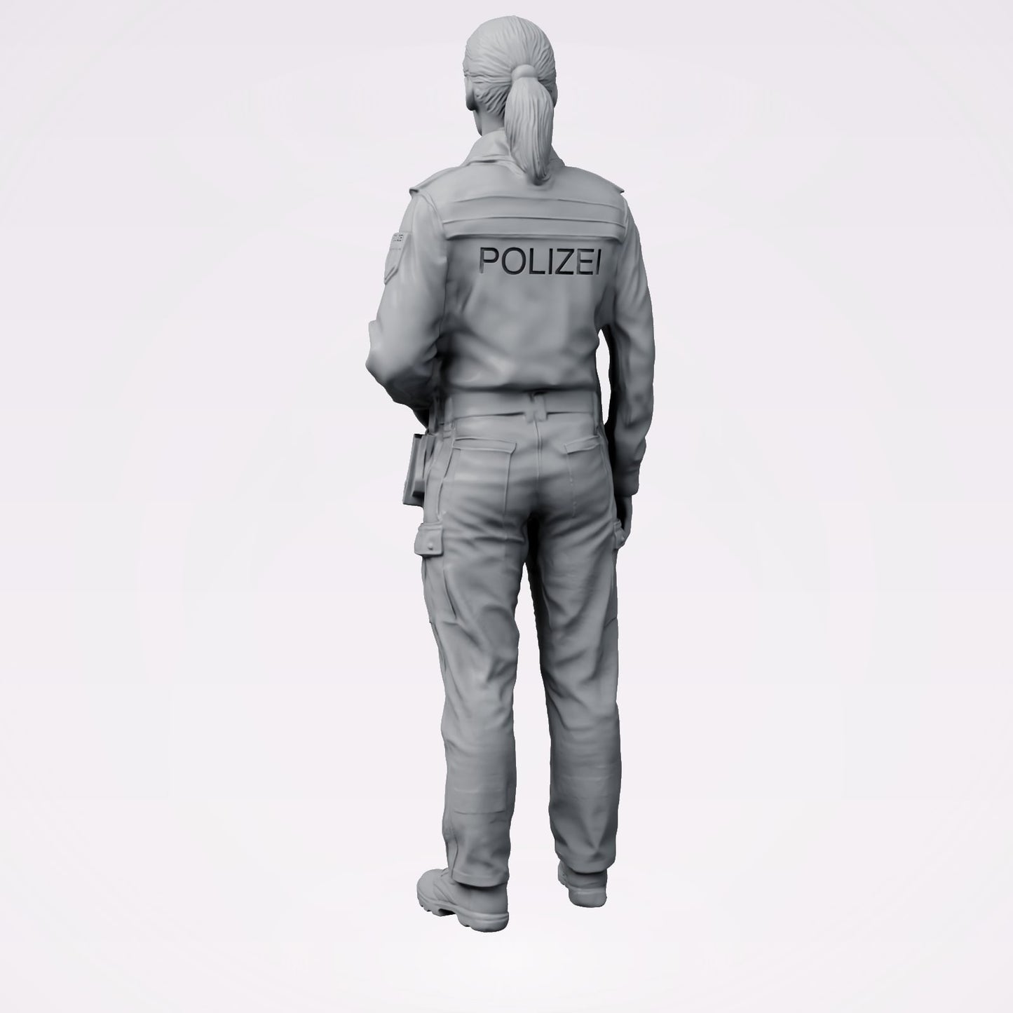 Diorama modelbouw productfoto 2: Staande figuur: Duitse politieagent in uniform met POLIZEI-opdruk (B024)