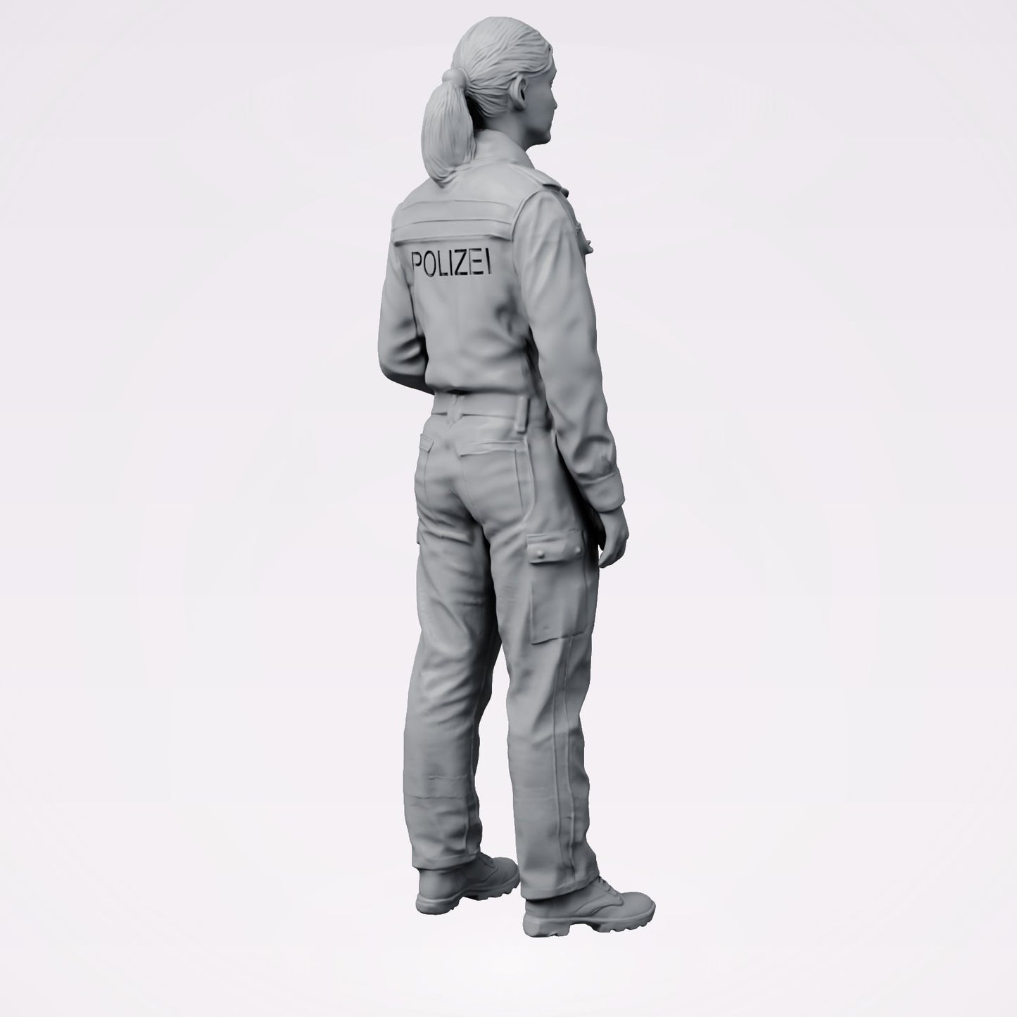 Diorama modelbouw productfoto 3: Staande figuur: Duitse politieagent in uniform met POLIZEI-opdruk (B024)