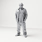 Diorama modelbouw productfoto 0: Staande figuur: Man in straatkleding met handen in zijn zakken (B027)