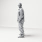 Diorama modelbouw productfoto 1: Staande figuur: Man in straatkleding met handen in zijn zakken (B027)