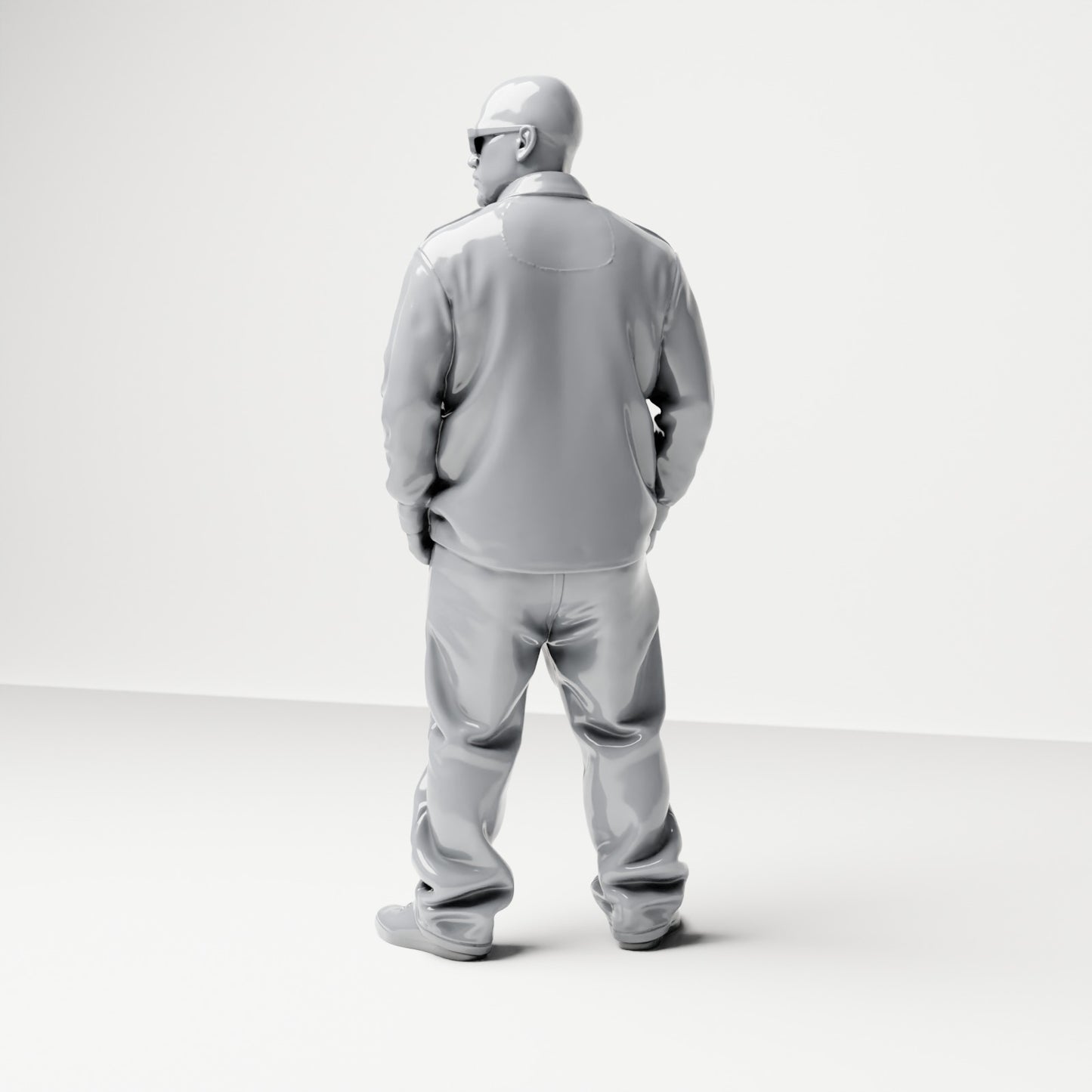 Diorama modelbouw productfoto 2: Staande figuur: Man in straatkleding met handen in zijn zakken (B027)