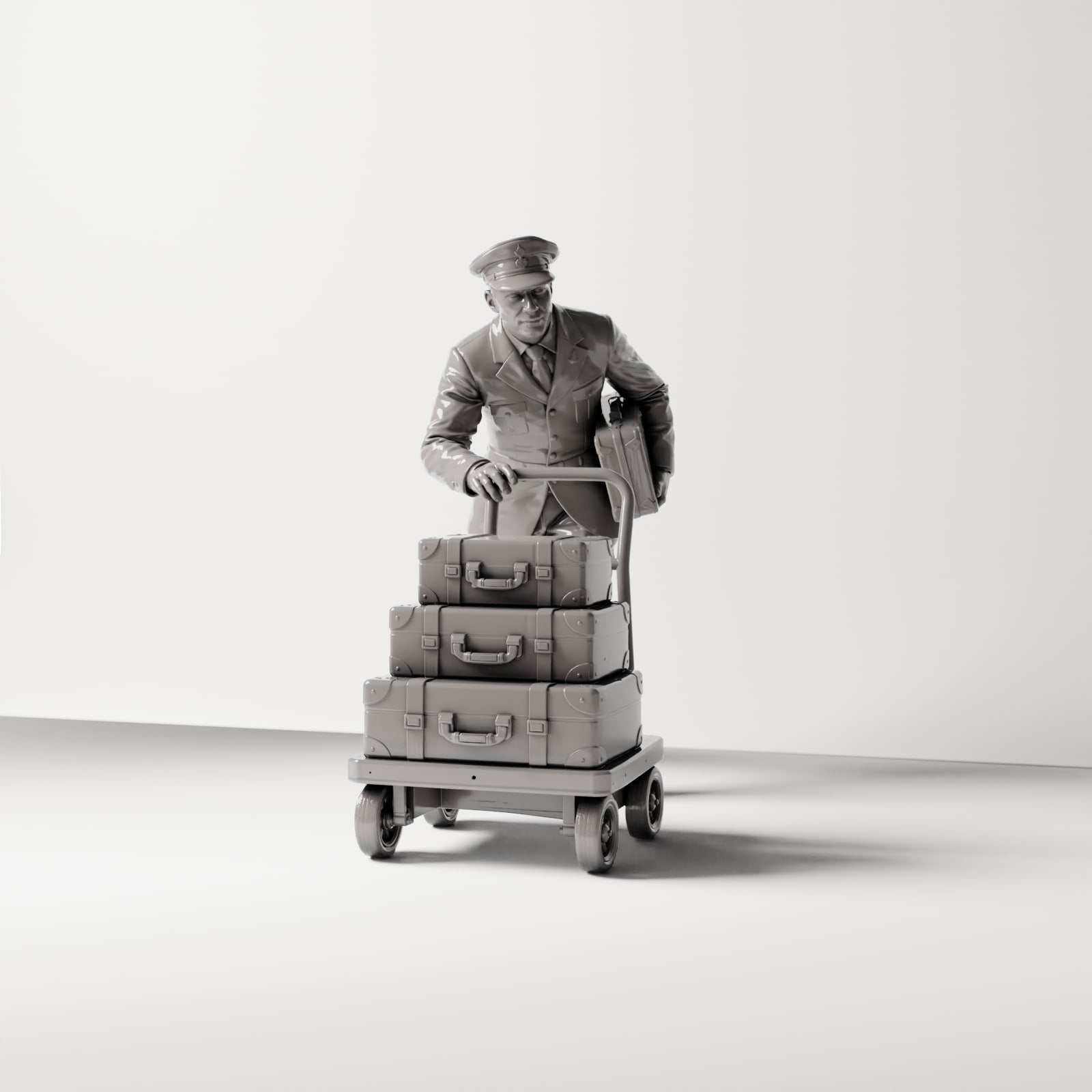 Diorama Modellbau Produktfoto 2: Diorama Figuren-Set: Historische Bahnhofs- und Eisenbahnfiguren der 1920er-1930er