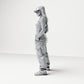 Diorama modelbouw productfoto 1: Staande figuur: Vrouw met pet, crop top & cargo broek, handen in zakken (B031)