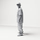 Diorama modelbouw productfoto 1: Staande figuur: Streetwear-man met pet, zonnebril & sporttrui 13 (B032)
