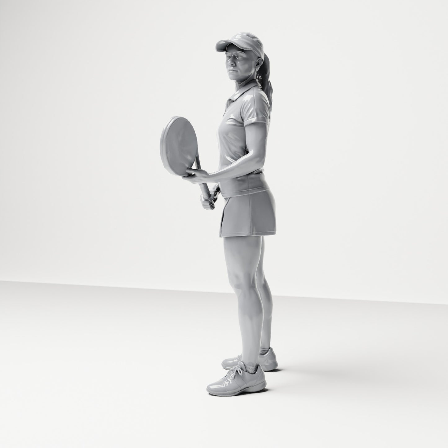 Diorama modelbouw productfoto 1: Staande figuur: Tennisser met racket (B038)