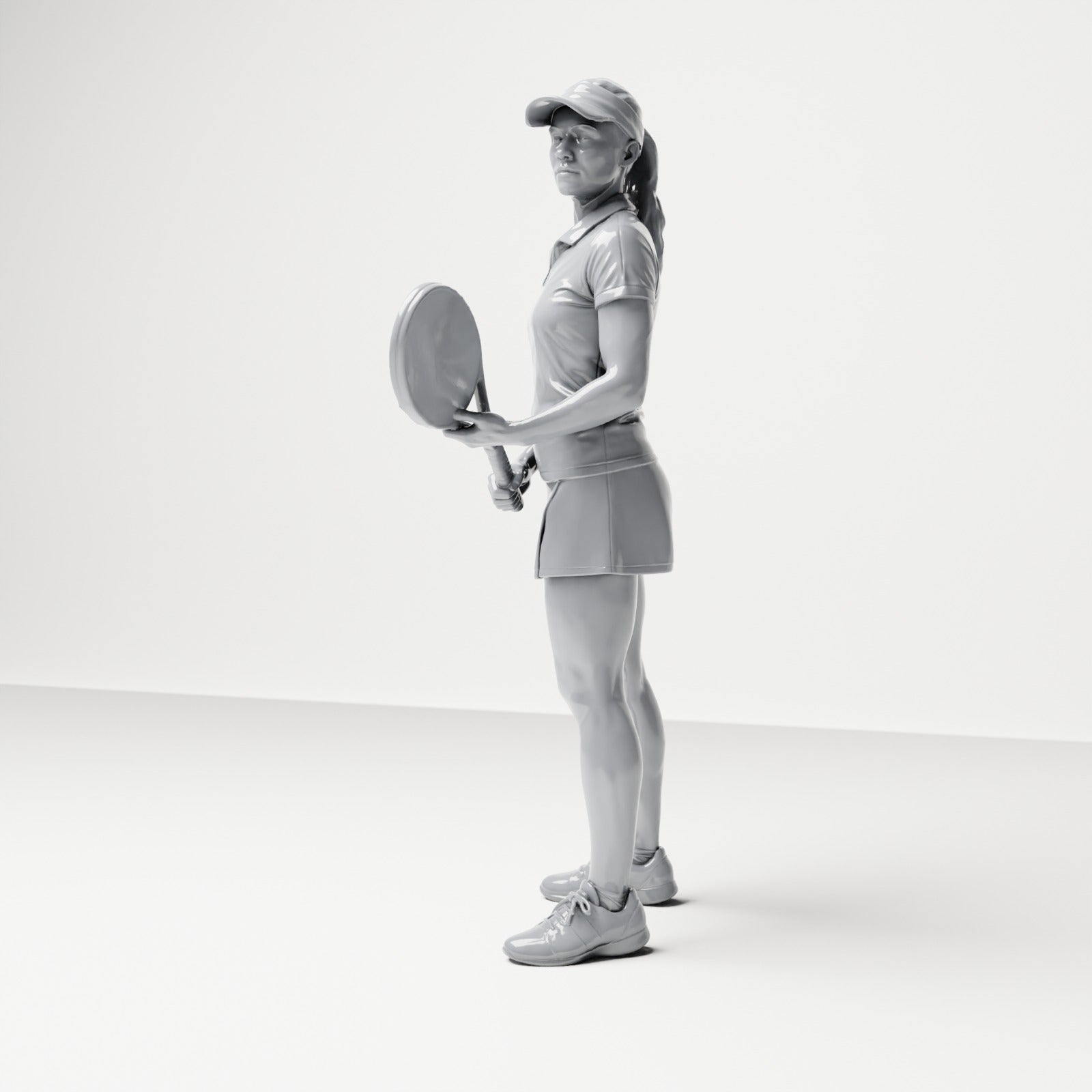 Diorama modelbouw productfoto 1: Staande figuur: Tennisser met racket (B038)