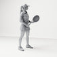 Diorama modelbouw productfoto 3: Staande figuur: Tennisster met racket (B038)