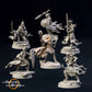 Productfoto Tabletop 28mm The Printing Goes Ever On (TPGEO) 0: Donkere krijgers in gevecht met dappere krijgers: Zwarte figuren vallen helden aan