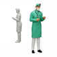 Diorama modelbouw productfoto 3: Diorama figuren-set: kliniek, chirurgie en hulpdiensten figuren-set (nr. S46)