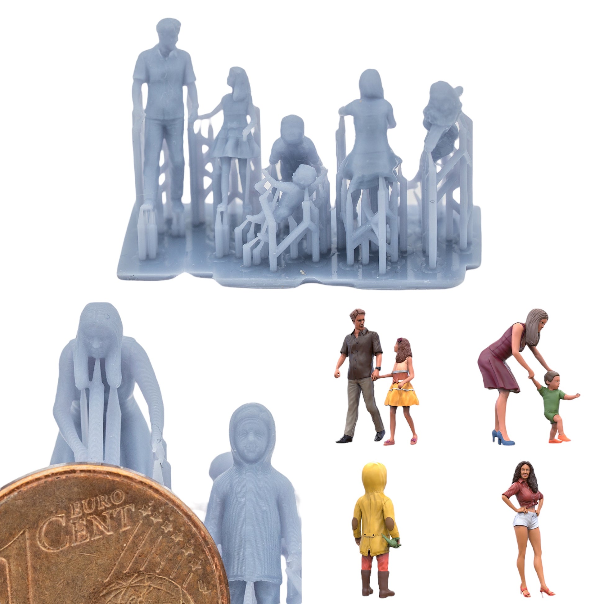 Productfoto Figuur H0, 1:72 - 0: Familie Figuren Set