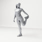 Diorama modelbouw productfoto 0: Staande figuur: Sporter in rekpositie, houdt de voet achter het lichaam (B040)